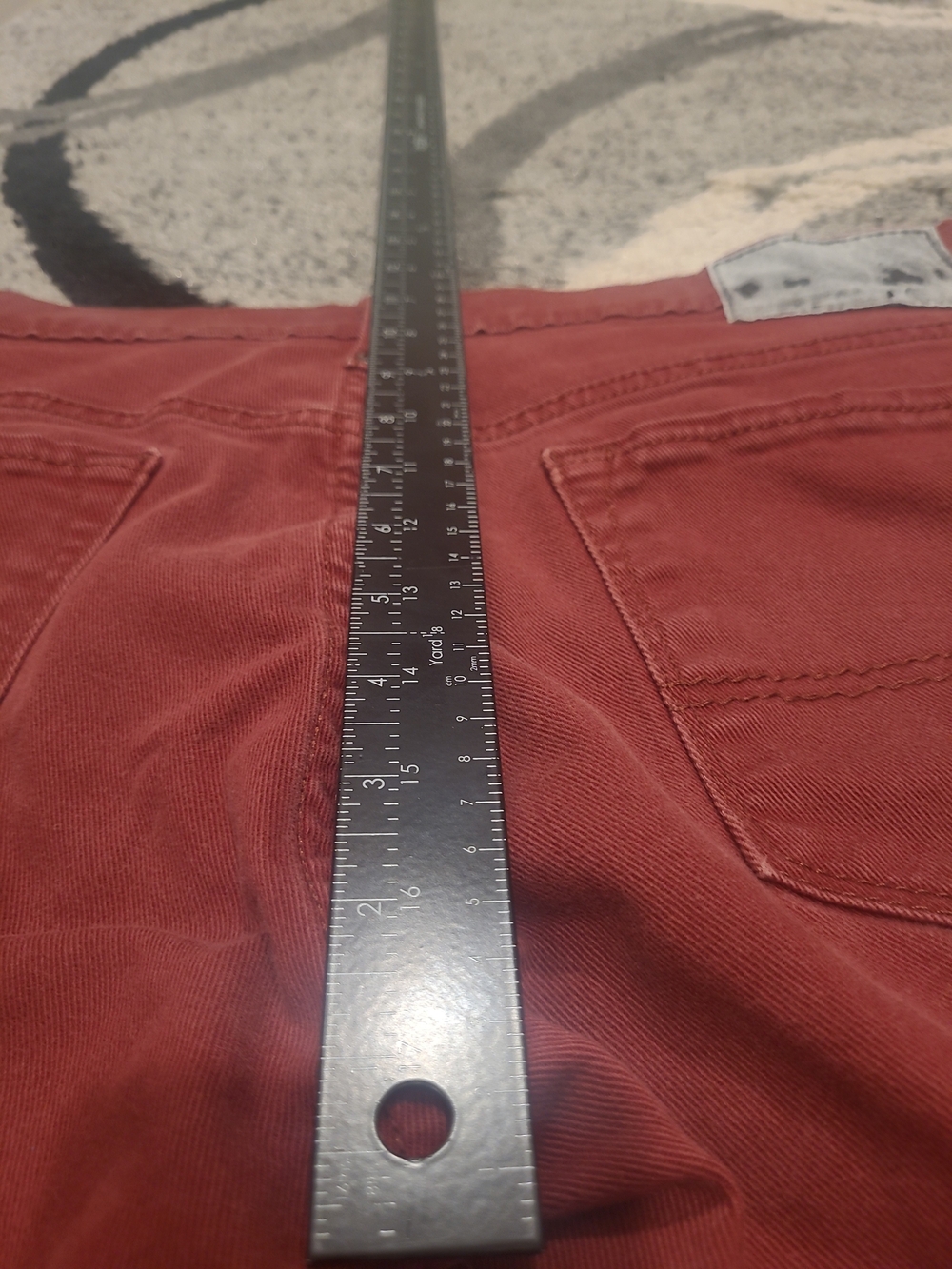 DENIZEN from Levi's High Rise Super Skinny Red Jeans Mens 32x32 - Picture 9 of 9